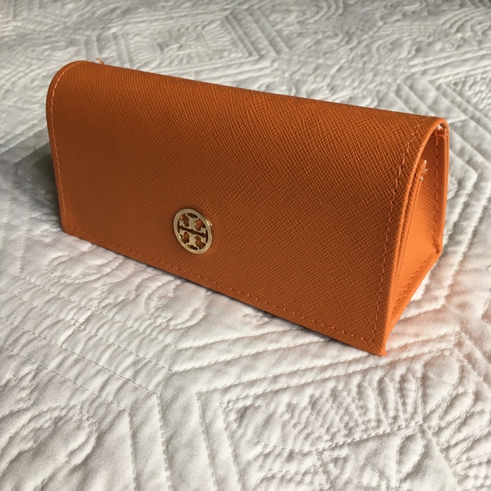 TORY BURCH Orange Sunglasses Case and Bag